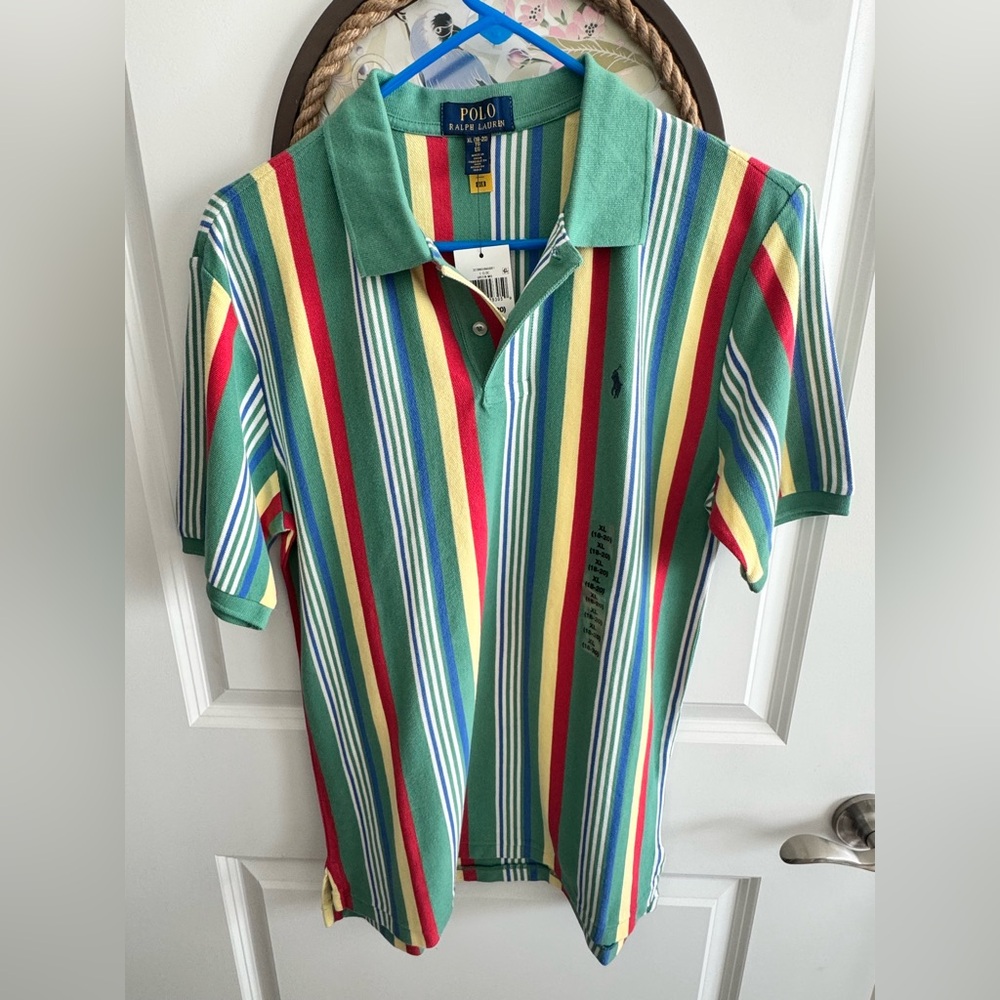 Polo Ralph Lauren Striped Polo Shirt Boys  XL(18-20)